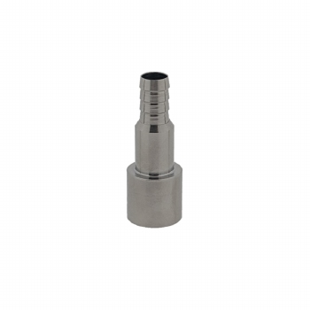 Slangtule recht  binnendiameter ø 6,8 mm hoog 40 mm RVS