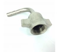 Slangtule gebogen 90 graden binnendiameter ø 7 mm 8,1 mm