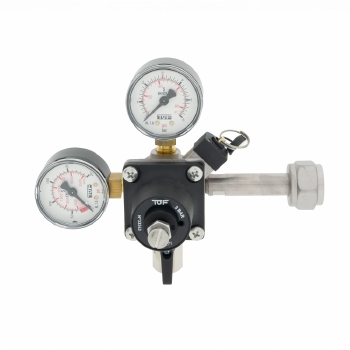 CO2-meter 0-6 bar werkdruk 3 bar 1 Uitgang 1/4 binnendraad met afsluitkraan