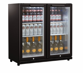 niezen verachten Structureel Husky C2 865-BK-NL-HU Back Bar koelkast met 2 glazen deuren
