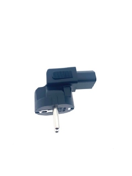 Stroomadapter C13 (V) - Schuko CEE 7/7 (M) / zwart verloop