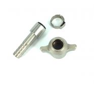 Tule recht RVS 6,7 mm met 3/8 Flare met wartel messing
