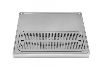 Tapblad zonder glazenspoeler met afvoer 600x400x45mm