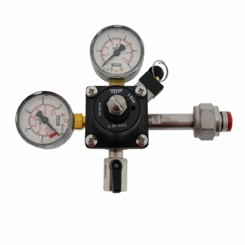 CO2-meter 0-10 bar werkdruk 7 bar 1 Uitgang 1/4 binnendraad met afsluitkraan