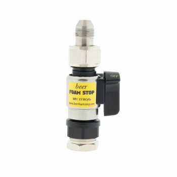 Fobstop met aansluiting 3/8 flare uitgang en 3/8 flare binnen