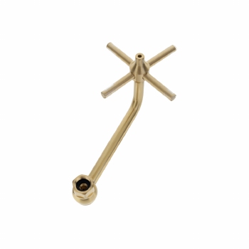 Glazennaspoeler met spoelkruisje messing