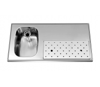 Franke ST BB 100-1 lekblad met spoelbak links met ingebouwde glazenspoeler