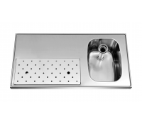 Franke ST BB-100-1 lekblad met spoelbak rechts  met ingebouwde glazenspoeler