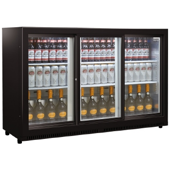 Husky C3SLIDE-865-BK-NL Back Bar koelkast met 3 schuifdeuren
