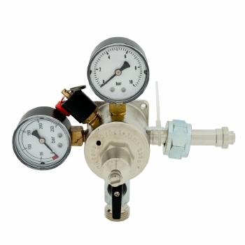CO2-meter 0-10 bar werkdruk 7 bar 1 Uitgang 5/8 buitendraad met afsluitkraan