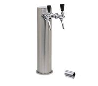 Biertapzuil model 1050 RVS geborsteld 101,6 mm 2-kraans