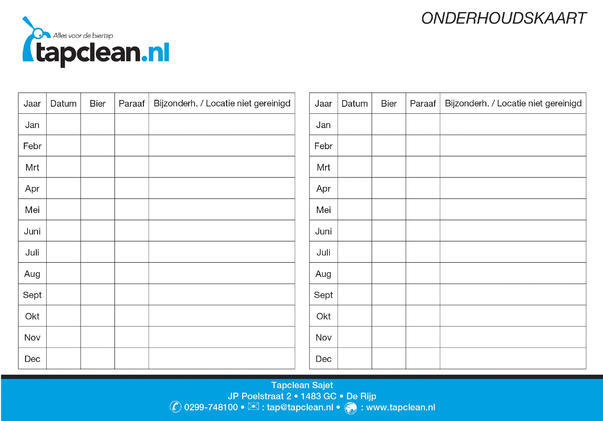 Accessoireset  voor biertap reiniging S