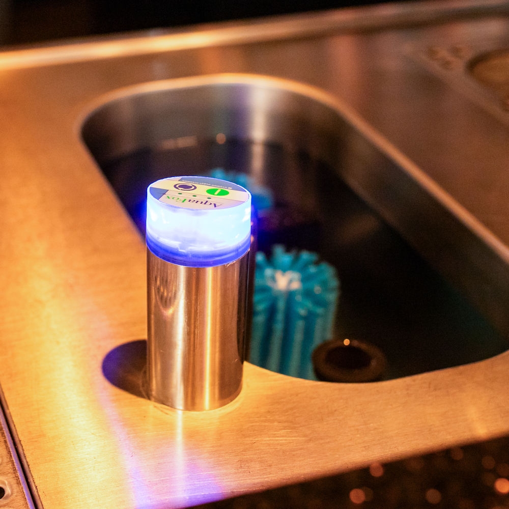 Aquafox glazenspoel systeem