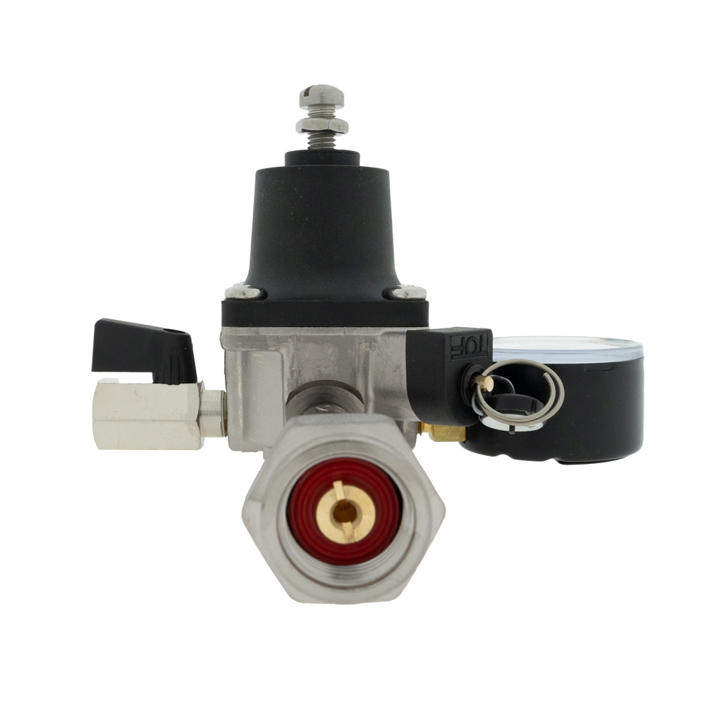 CO2-meter 0-10 bar werkdruk 7 bar 1 Uitgang 1/4 binnendraad met afsluitkraan