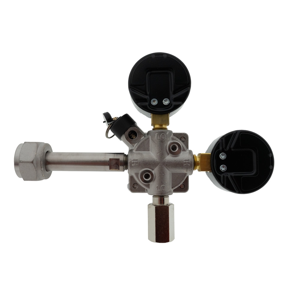 CO2-meter 0-10 bar werkdruk 7 bar 1 Uitgang 1/4 binnendraad met afsluitkraan