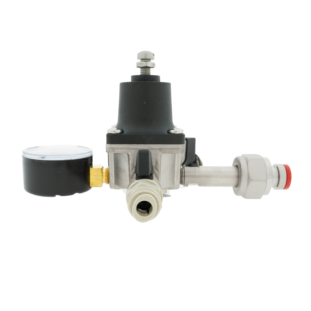 CO2-meter 0-10 bar werkdruk 7 bar 1 Uitgang JG 5/16 insteek met afsluitkraan