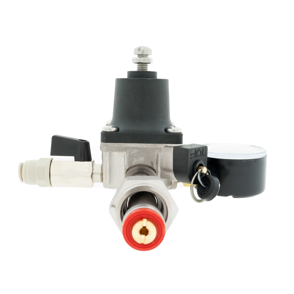 CO2-meter 0-10 bar werkdruk 7 bar 1 Uitgang JG 5/16 insteek met afsluitkraan