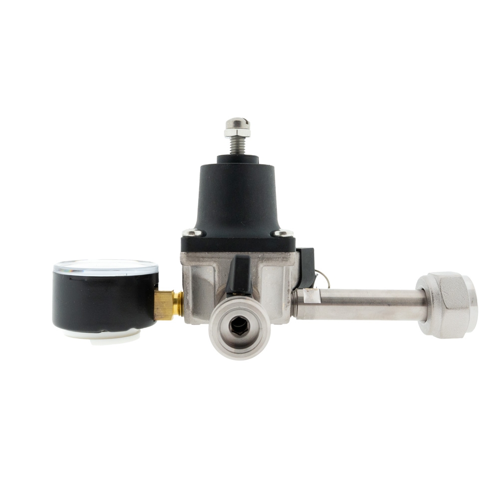CO2-meter 0-6 bar werkdruk 3 bar 1 Uitgang 5/8 buitendraad met afsluitkraan