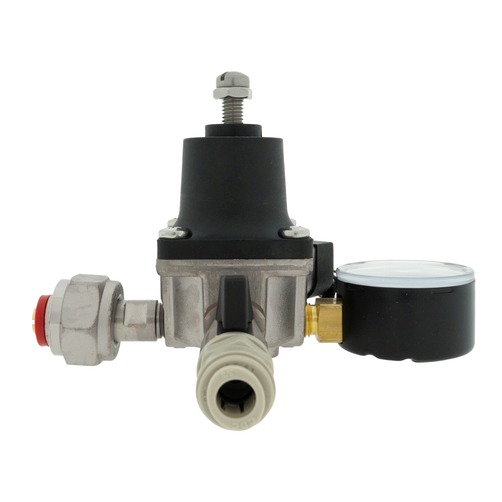 CO2-meter 0-6 bar werkdruk 4 bar 1 Uitgang JG 3/8 insteek met afsluitkraan