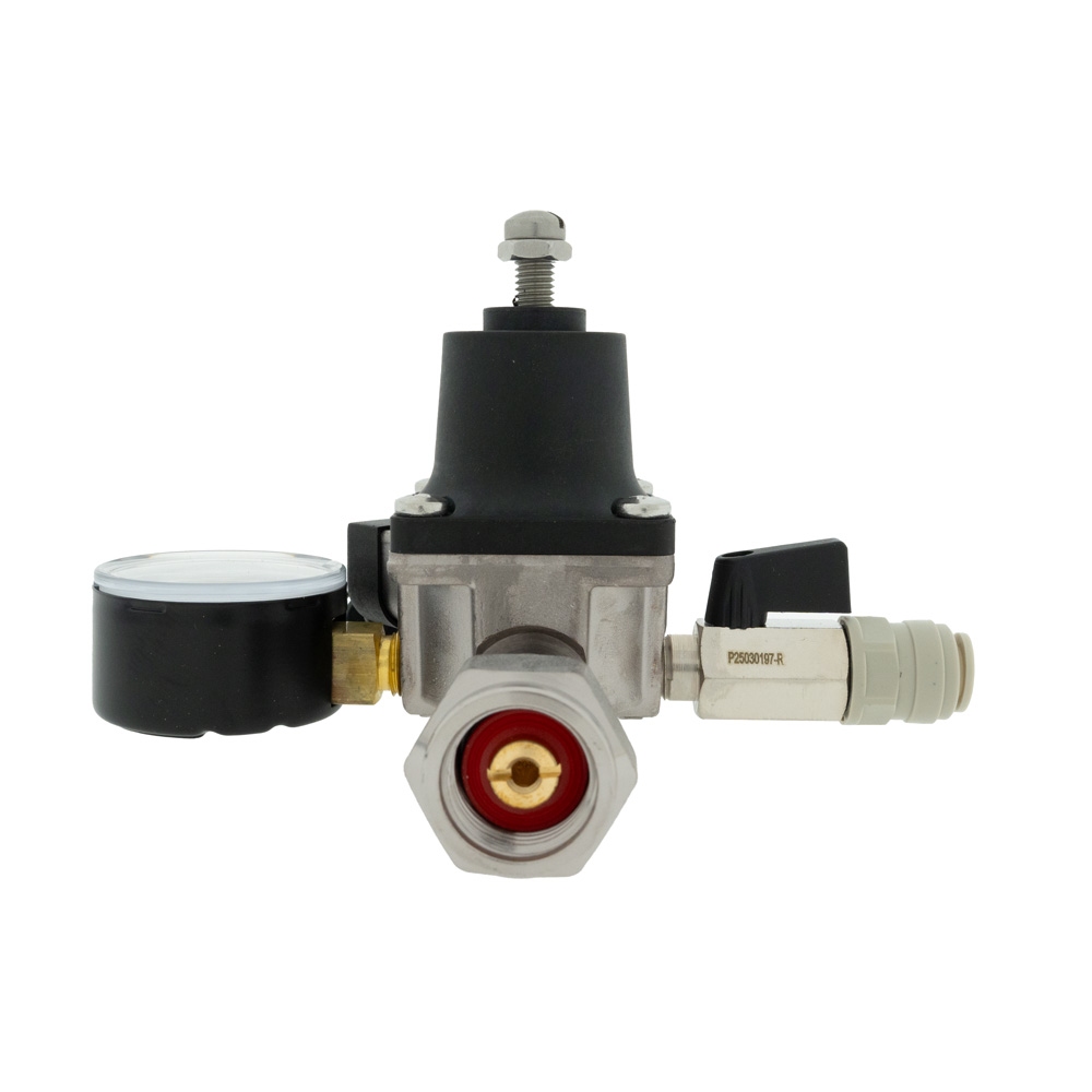 CO2-meter 0-6 bar werkdruk 4 bar 1 Uitgang JG 3/8 insteek met afsluitkraan