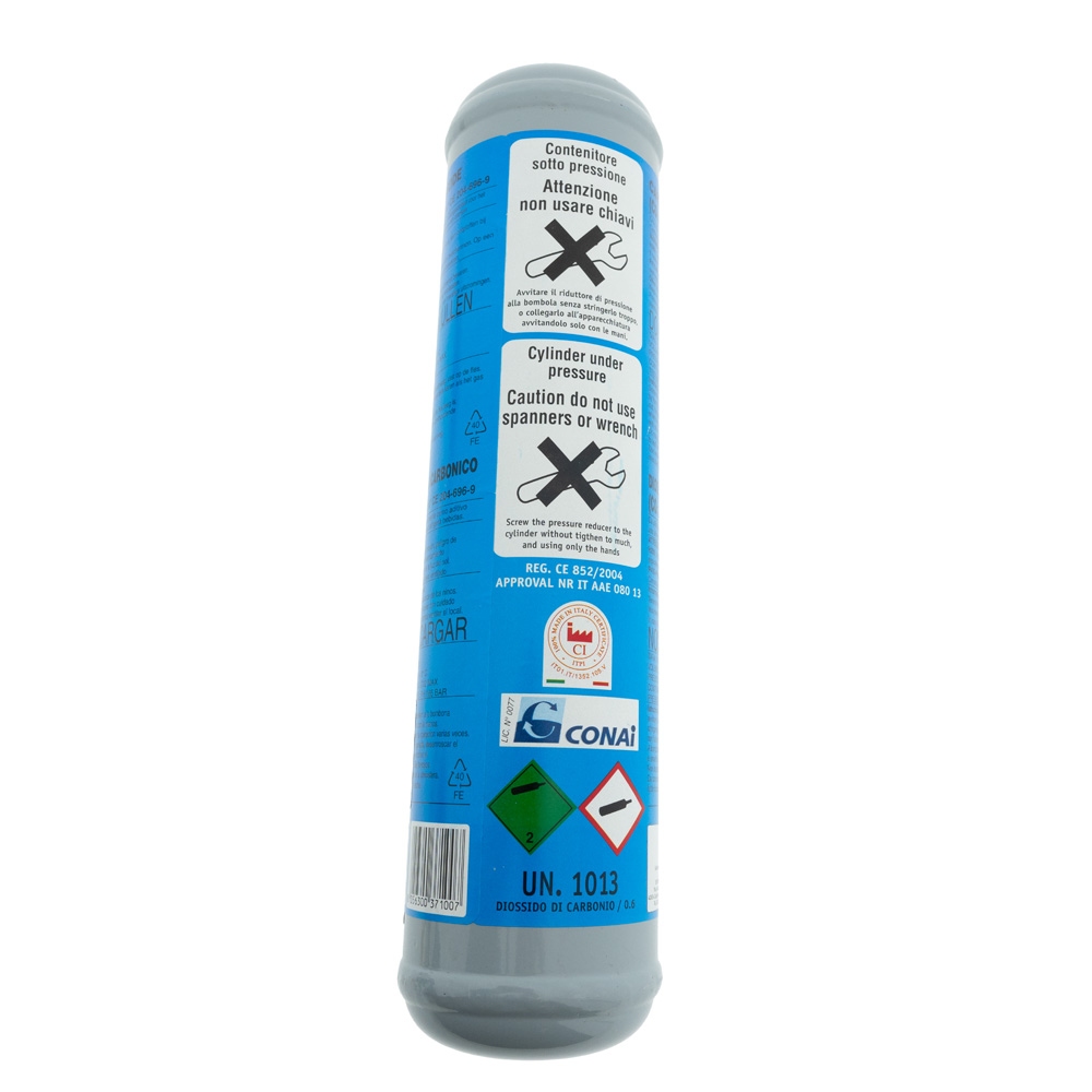 CO2-weggooifles 600 gram met aansluiting M11 x 1 Sale zonder voet