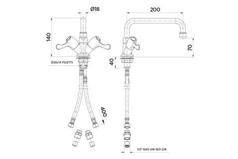 Enkelgatsmengkraan kwartslagbediening  LKF-1419-000