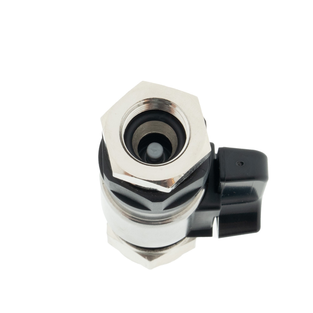 Fobstop met aansluiting 3/8 flare uitgang en 3/8 flare binnen