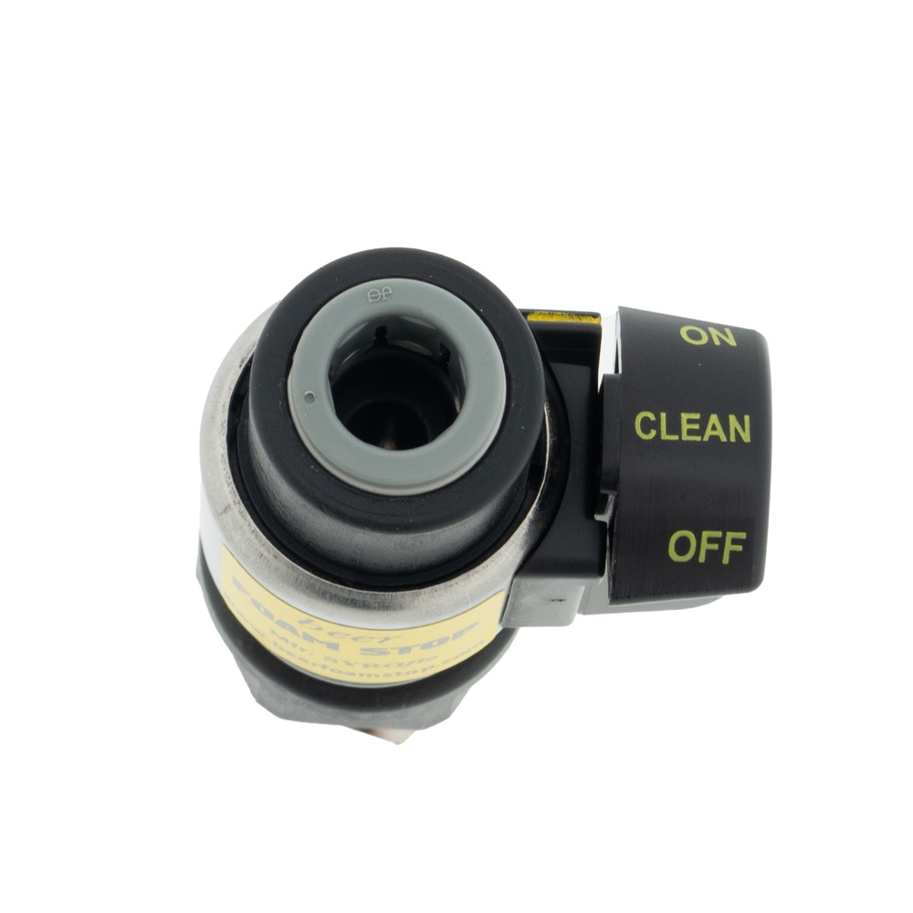 Fobstop met aansluiting 3/8 flare uitgang en 3/8 flare binnen