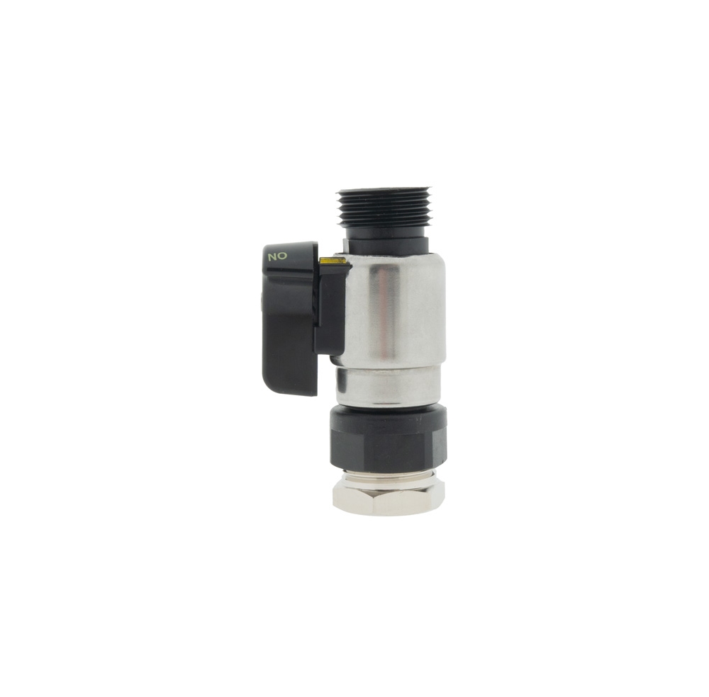Fobstop met aansluiting 3/8 flare uitgang en 5/8 binnen