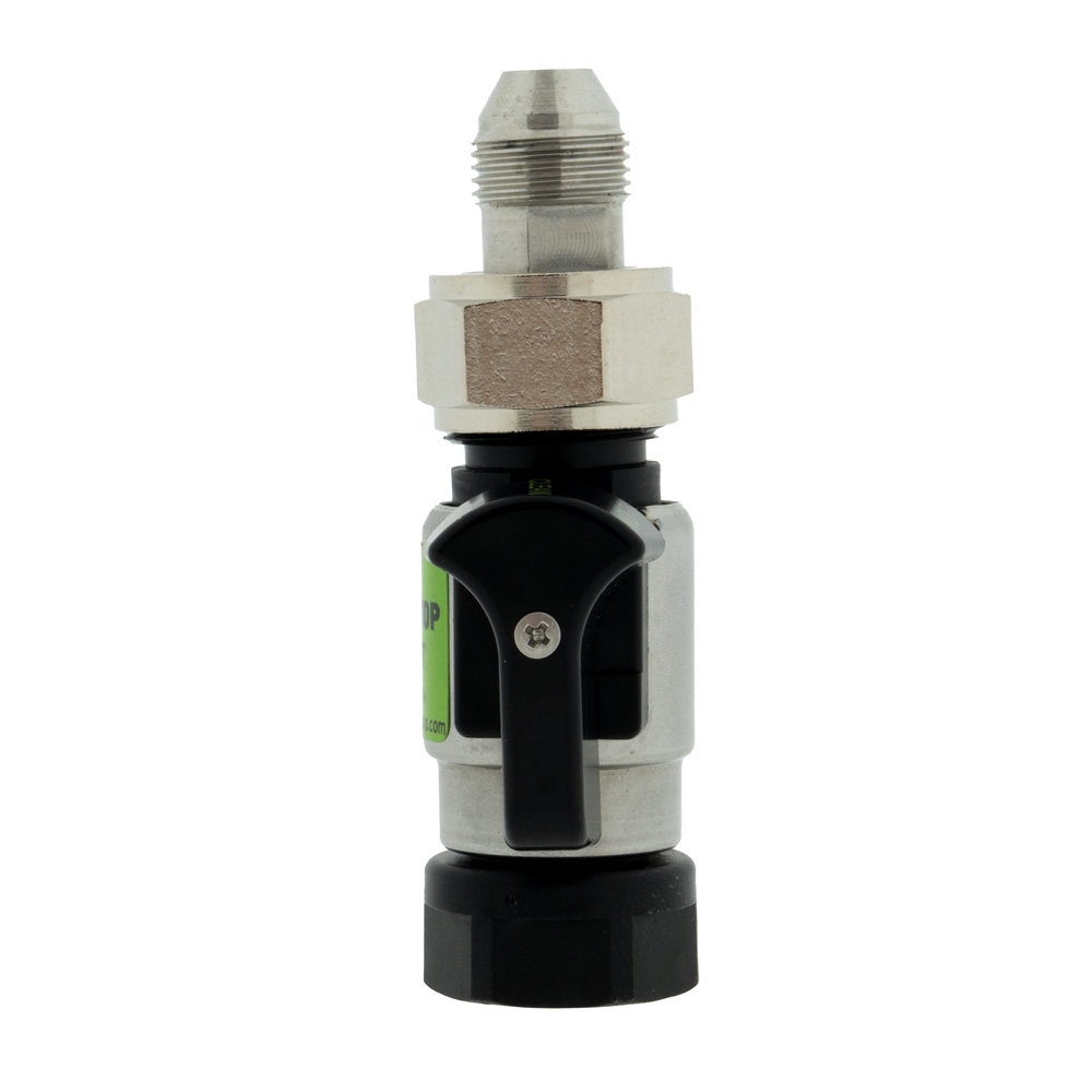 Fobstop met aansluiting 3/8 flare uitgang en 5/8 binnen