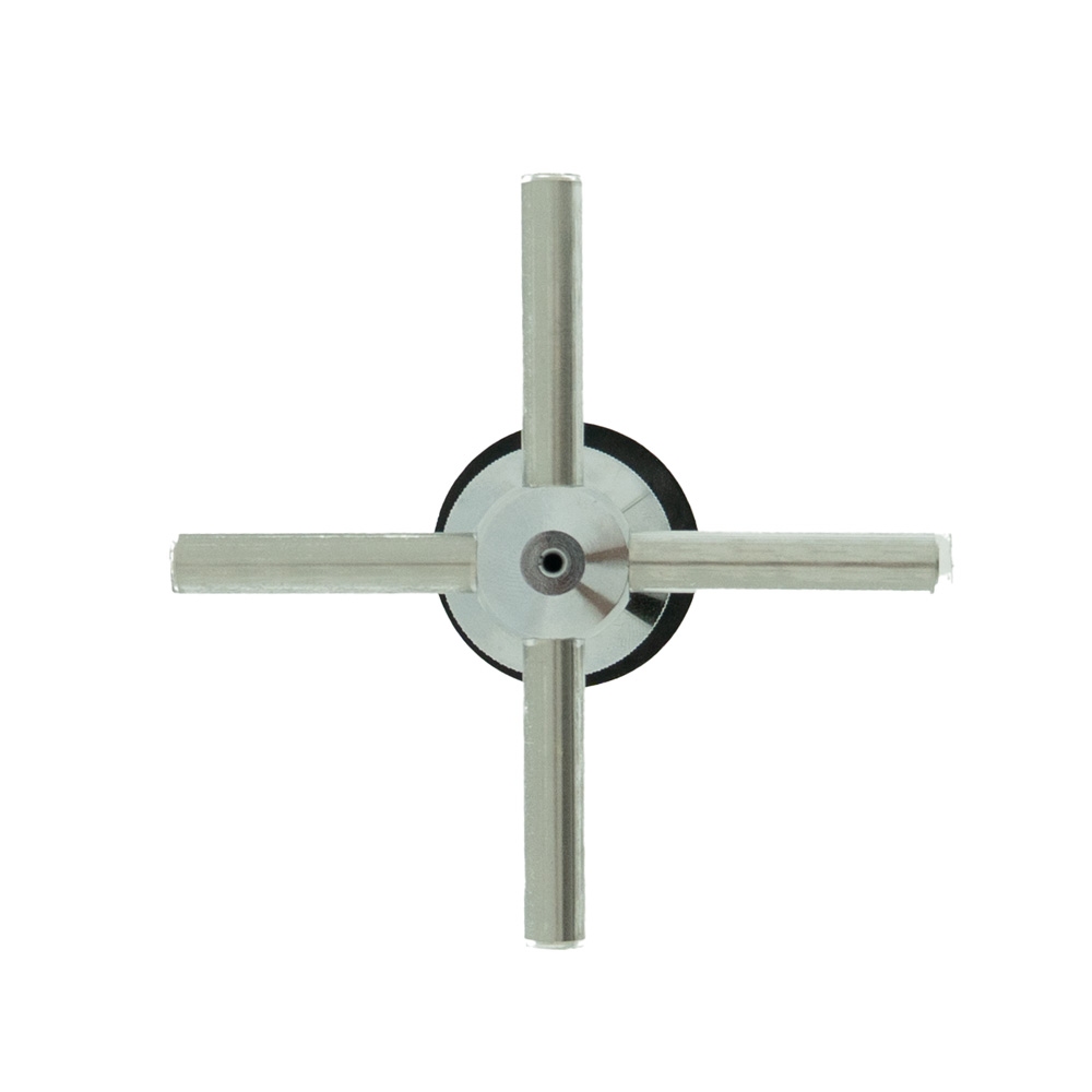 Glazennaspoeler inbouw 4-arms chroom 1/2 inch aansluiting