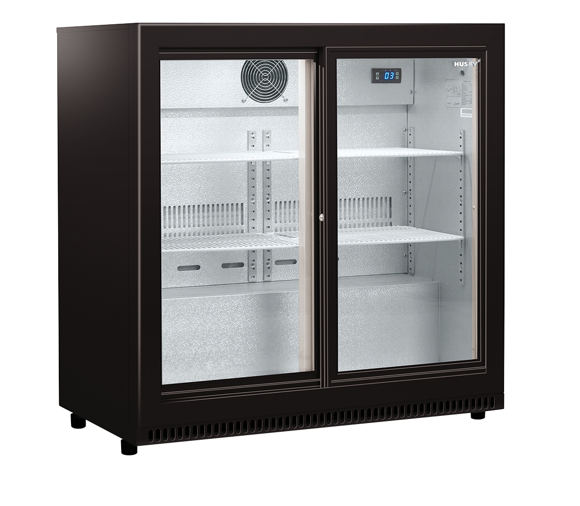 Husky C2SLIDE-865-BK-N  Back Bar koelkast met 2 schuifdeuren