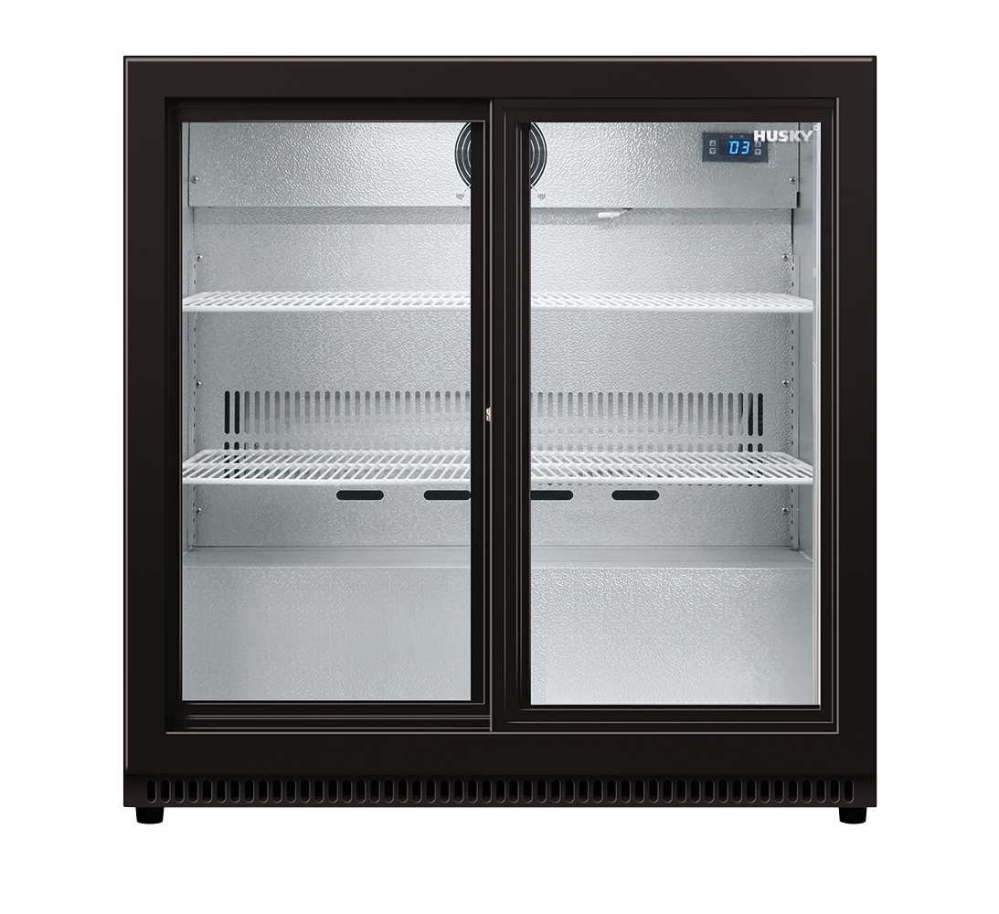 Husky C2SLIDE-865-BK-N  Back Bar koelkast met 2 schuifdeuren