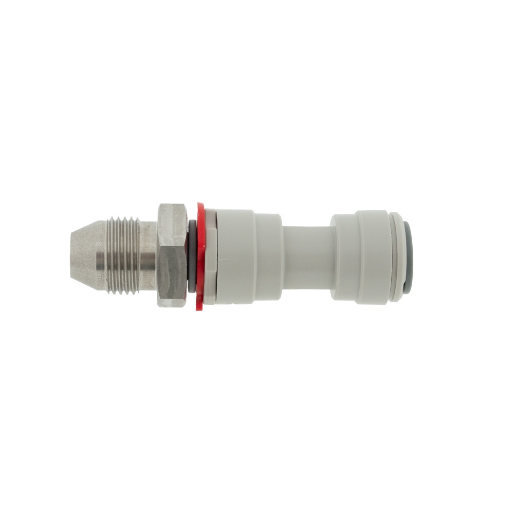 JG slangpilaar 3/8 RVS naar 3/8 Flare buitendraad