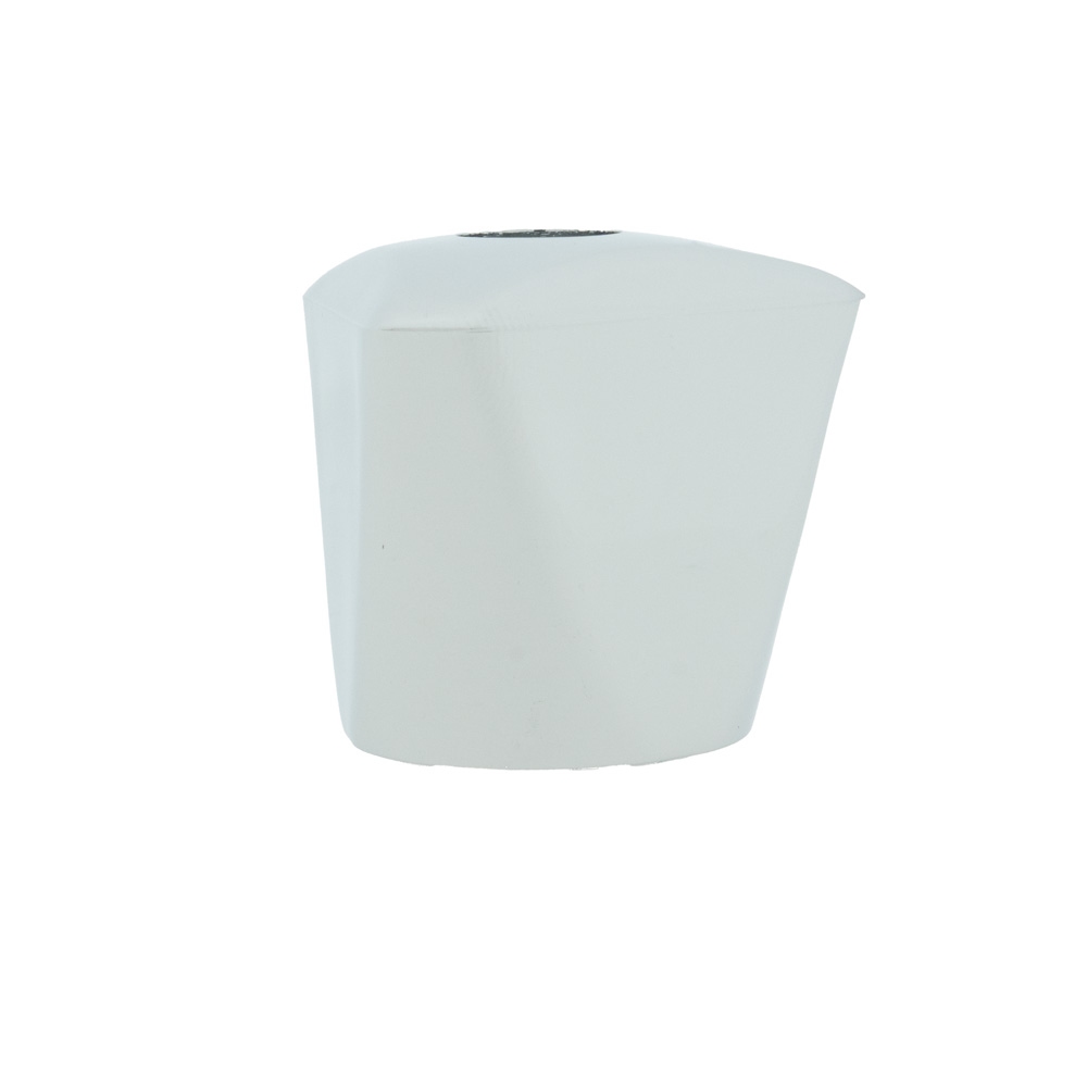 Knop chroom 2 stuks met 2 x blauwe en 1 rode afdicht dop