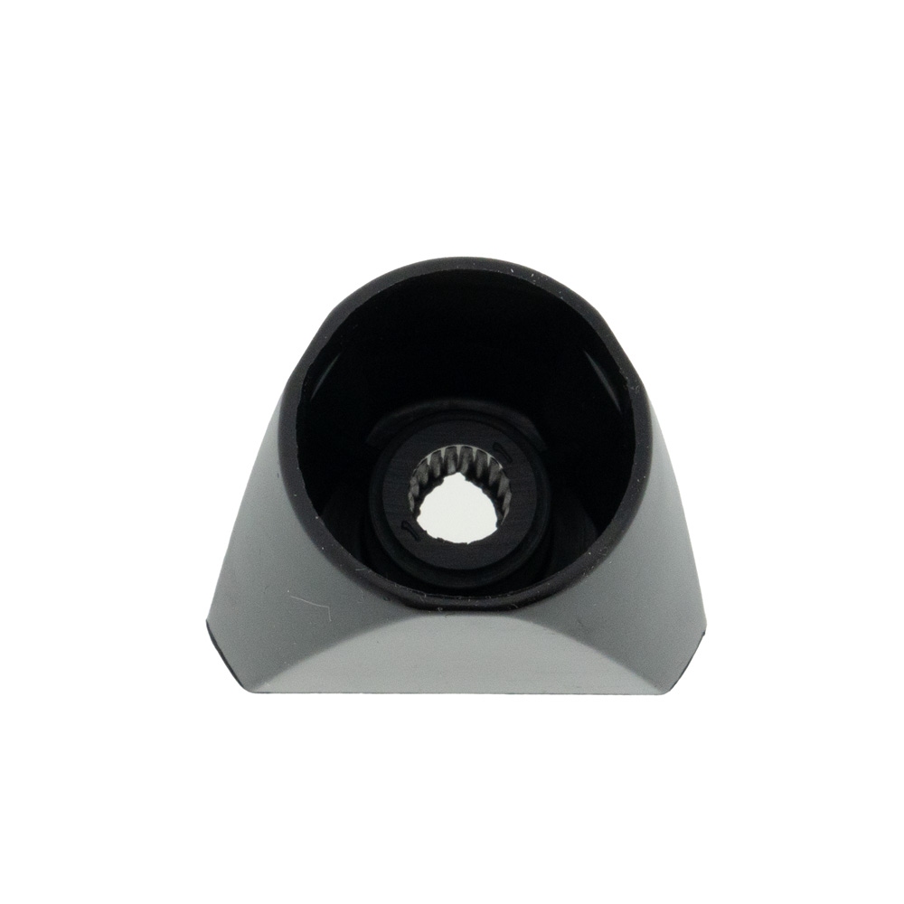Knop zwart 1stuks met 1 x blauwe afdicht dop