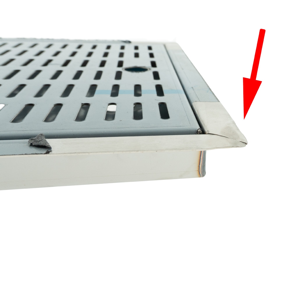 Lekbakje RVS 480 x 313 mm inbouw met glazenspoeler Schade Zie fotos