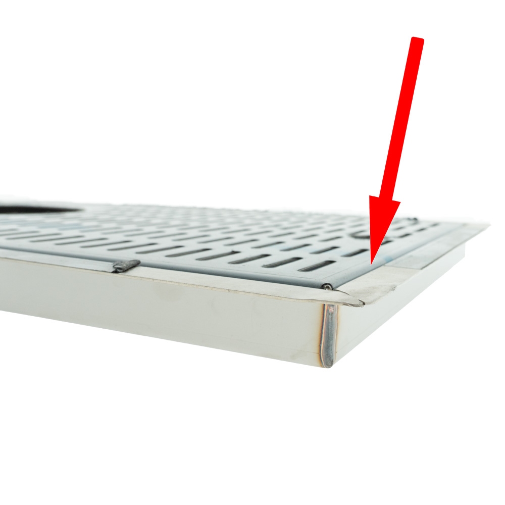 Lekbakje RVS 480 x 313 mm inbouw met glazenspoeler Schade Zie fotos