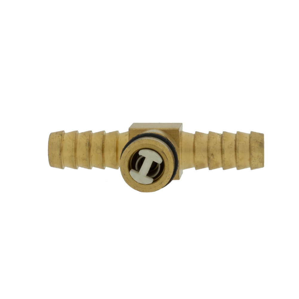 Messing lucht aansluiting met afslag ventiel