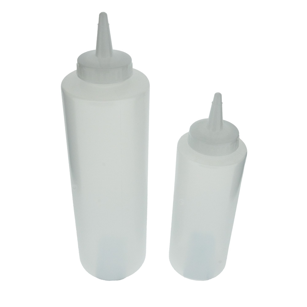 Plastic knijpfles 12oz helder