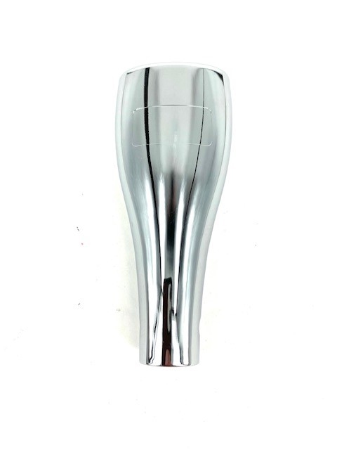 Tapknop chroom met wit vlak geschikt voor 1/4W.W ,3/8 en M10