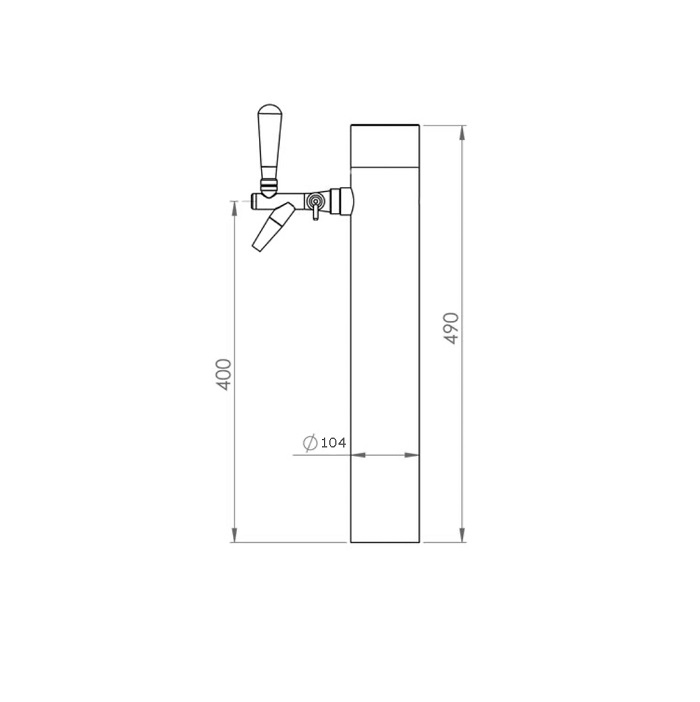 Tapzuil Basic I ø 104 mm 1-kraans diverse utvoeringen