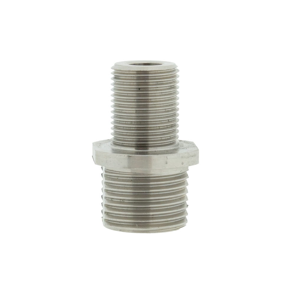 Verloop  3/8 buiten naar 3/4 buiten doorgang 8.5 mm vlak