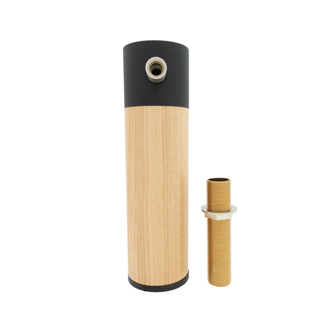 Wooden Aura met binnnen verlichting met zwarte sierlijsten gelakt hout