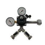 CO2-meter 0-6 bar werkdruk 7 bar 2 uitgangen 3/4 buitendraad met afsluitkranen