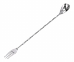Trident barmixlepel met vork RVS 50 cm