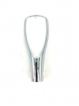 Tapknop chroom met wit vlak geschikt voor 1/4W.W ,3/8 en M10