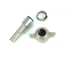 Tule recht RVS 6,7 mm met 3/8 Flare met wartel messing