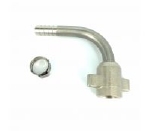 Tule gebogen RVS 6,7 mm met 3/8 Flare met wartel messing