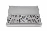 Tapblad met glazenspoeler met afvoer 600x400x45mm